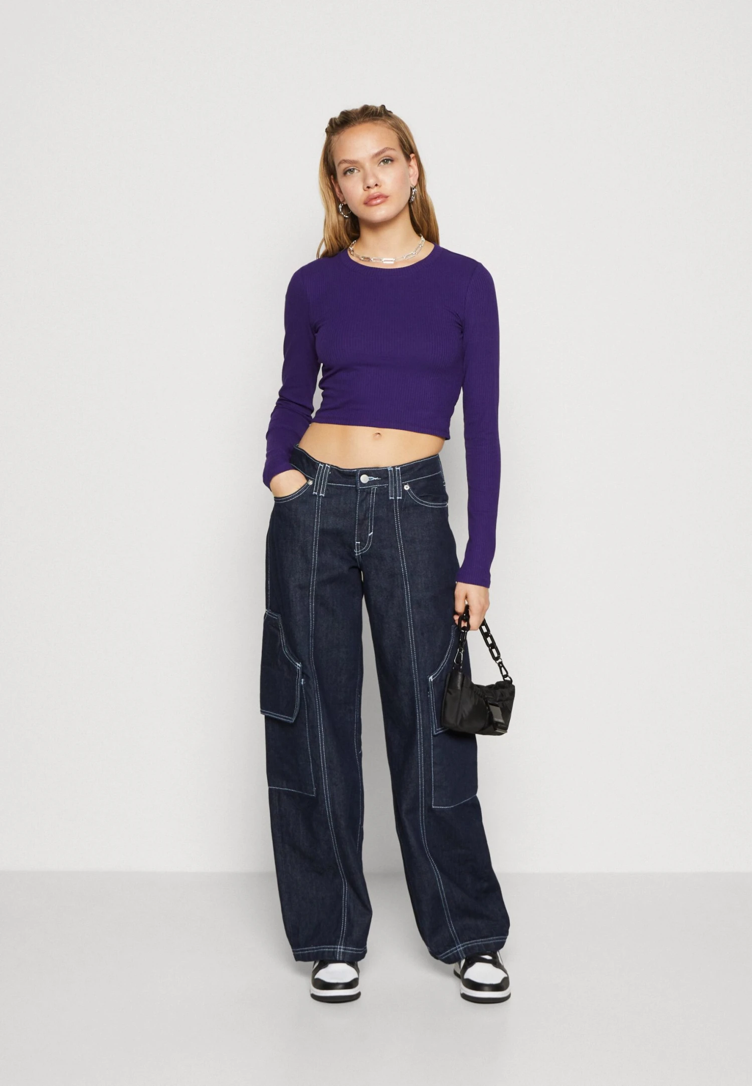 Monki Long Sleeved Top - Purple 4 Monki Long Sleeved Top - Purple - Image 2