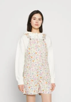 Monki Dungarees - Beige/Multi-Coloured