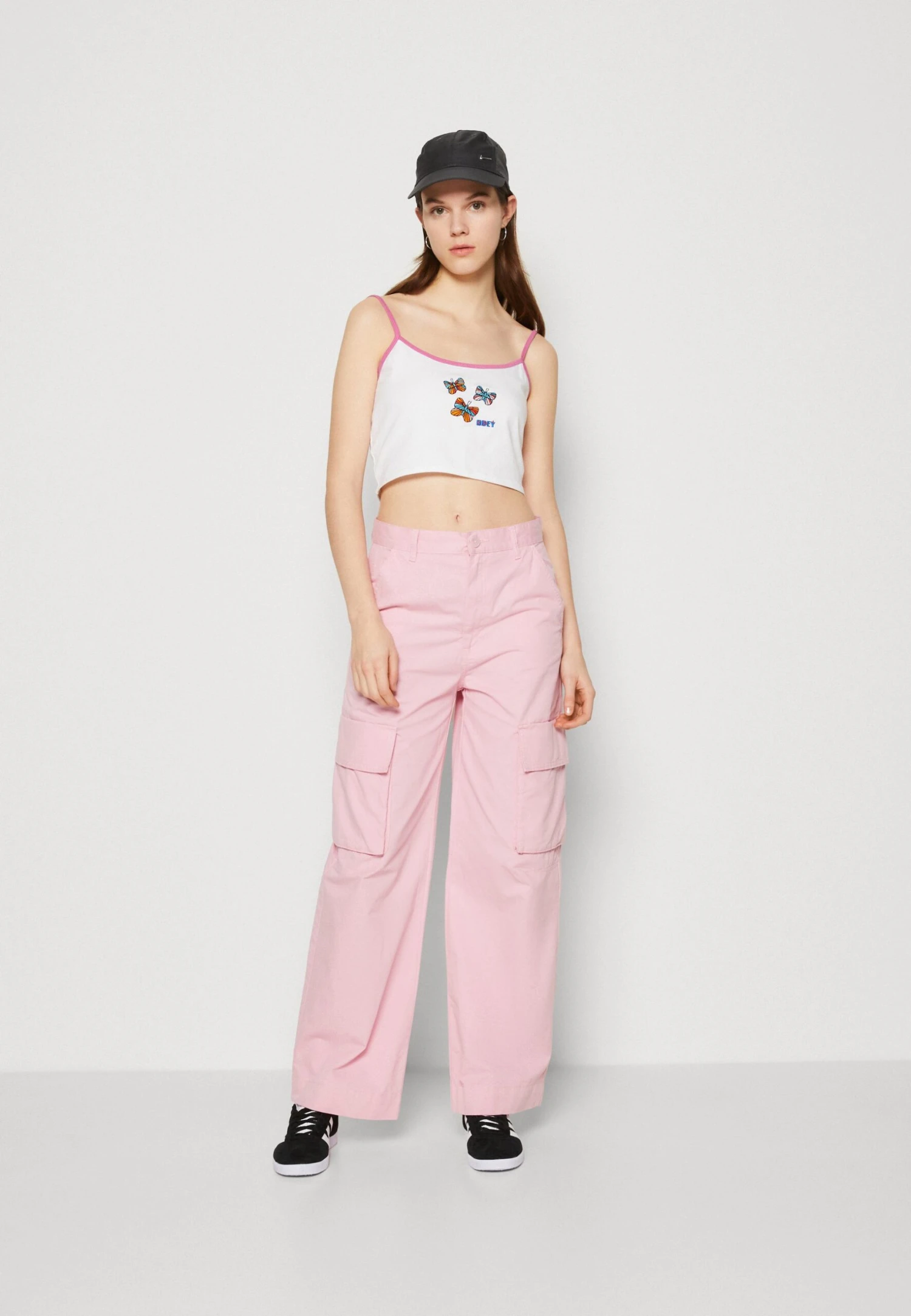 Monki Cargo Trousers - Light Pink 4 Monki Cargo Trousers - Light Pink - Image 2