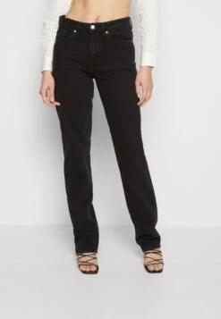 Monki Hanako - Straight Leg Jeans - Black Dark
