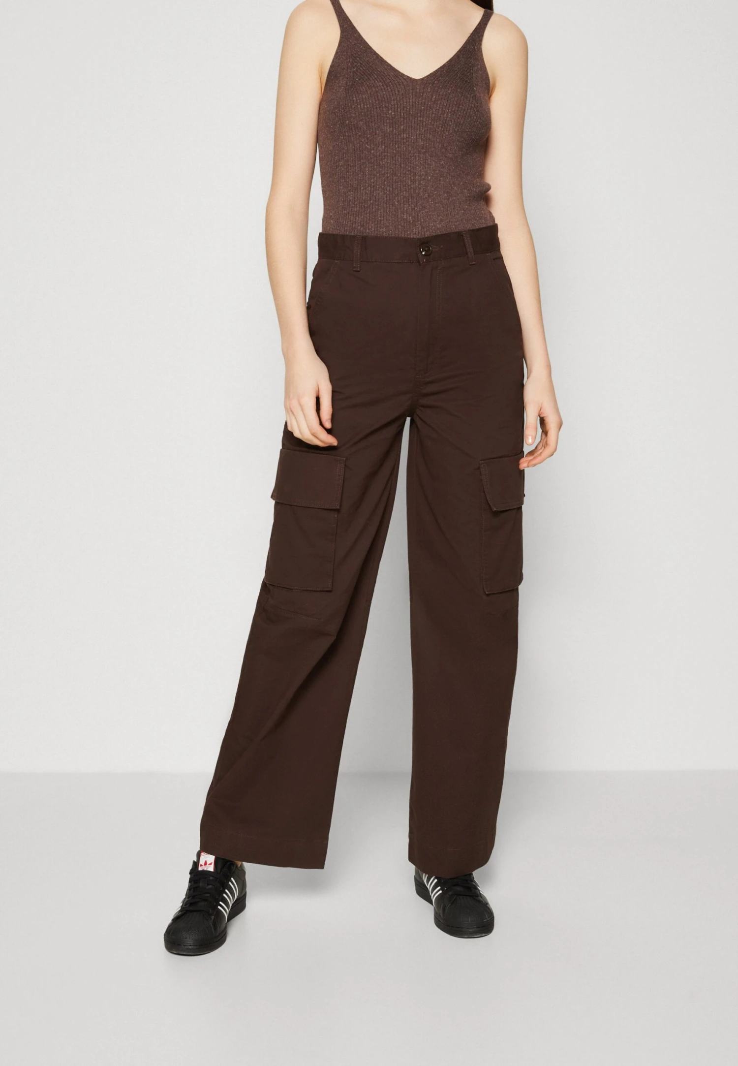 Monki Cargo Trousers - Brown 3 Monki Cargo Trousers - Brown