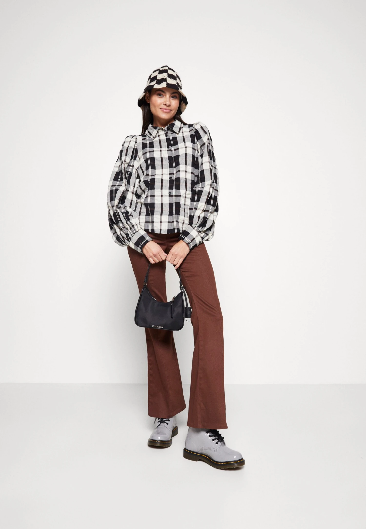 Monki Button-Down Blouse - Paris Check 4 Monki Button-Down Blouse - Paris Check - Image 2