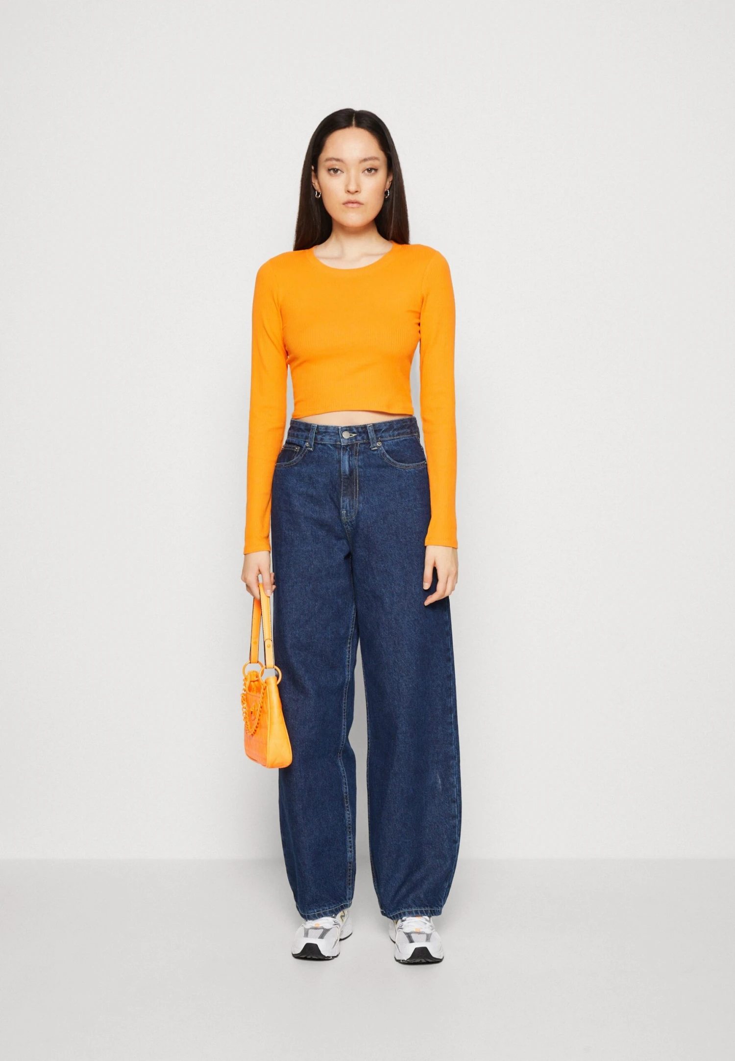 Monki Long Sleeved Top - Orange 4 Monki Long Sleeved Top - Orange - Image 2