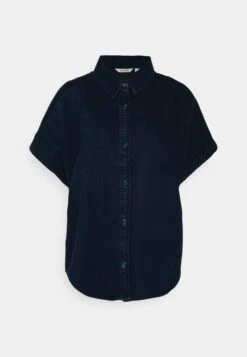 Monki Button-Down Blouse - Blue Medium Dusty -Monki Store 389de66ae63440398aa4e16b03a47129