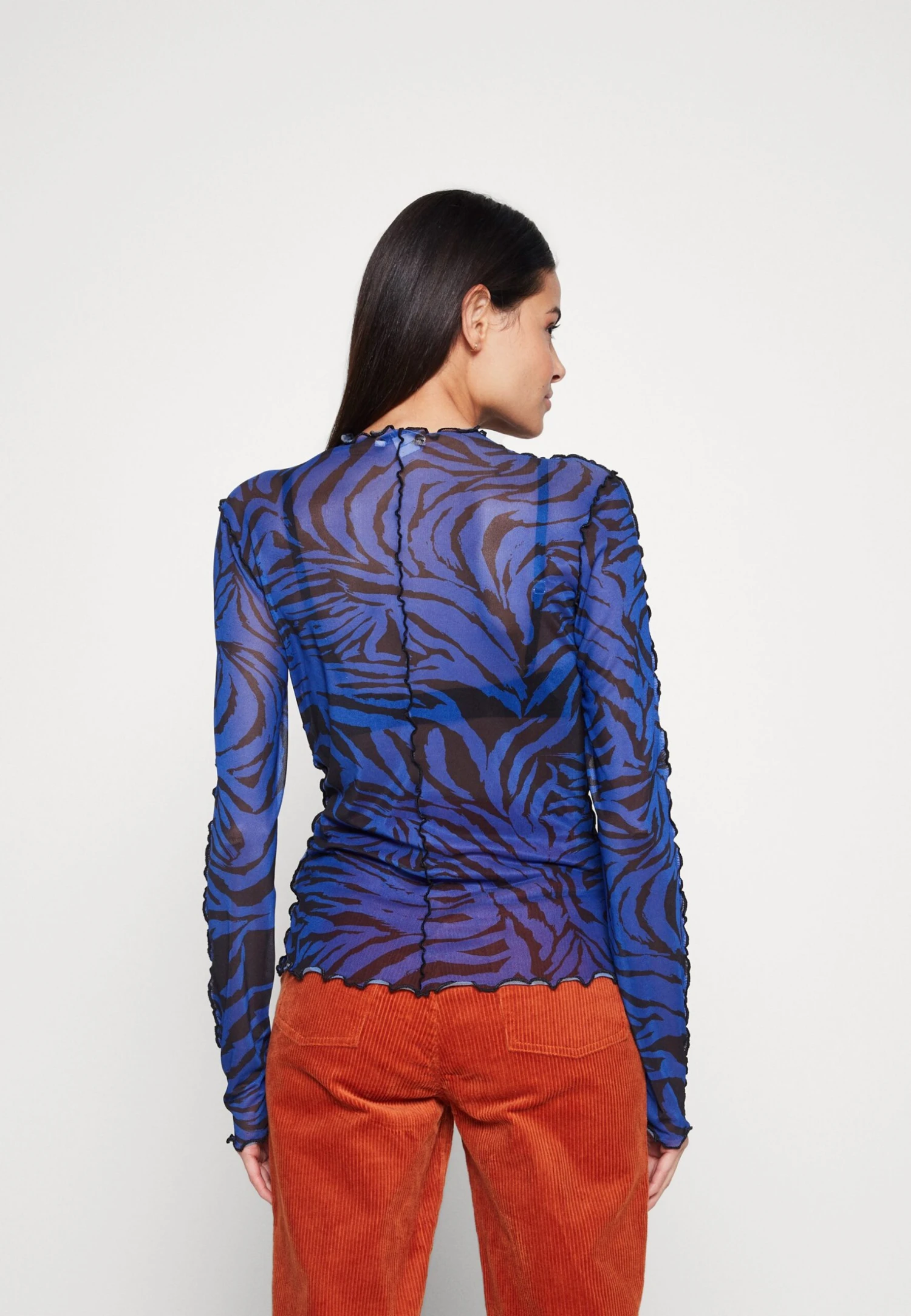 Monki Long Sleeved Top - Blue Bright/Zebzebra.Blue 5 Monki Long Sleeved Top - Blue Bright/Zebzebra.Blue - Image 3