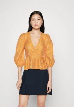 Monki Blouse - Orange Shimmer