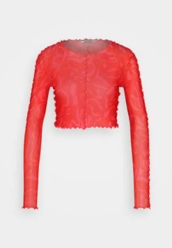 Monki Long Sleeved Top - Red Bright -Monki Store 3fec036d9f504f9ebcab053fe0013bbc