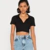 Monki Basic T-Shirt - Black Dark -Monki Store 425dad299deb4feabc6836e0e719d151