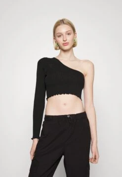 Monki Long Sleeved Top - Black