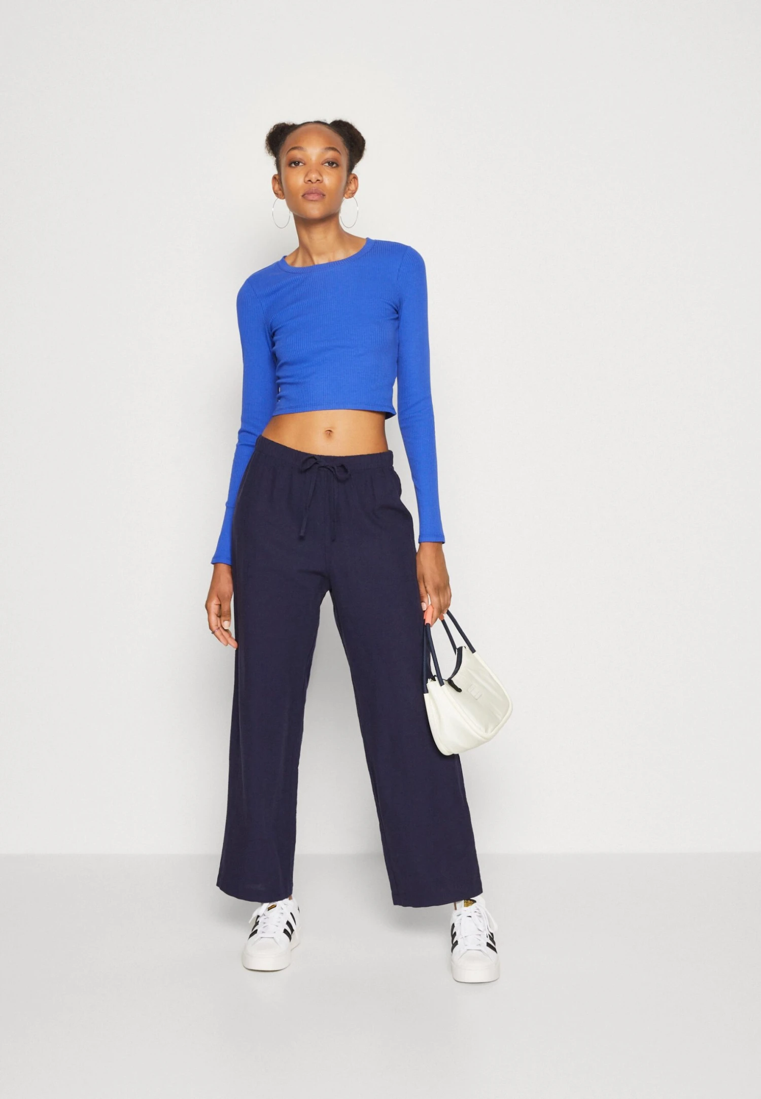 Monki Trousers - Navy 4 Monki Trousers - Navy - Image 2