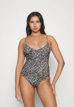 Monki Swimsuit - Anthrazit