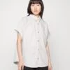 Monki Button-Down Blouse - White Light 1 Monki Button-Down Blouse - White Light -Monki Store 500811aee58049c58791db692e5d4734