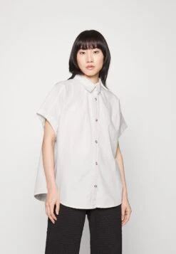 Monki Button-Down Blouse - White Light
