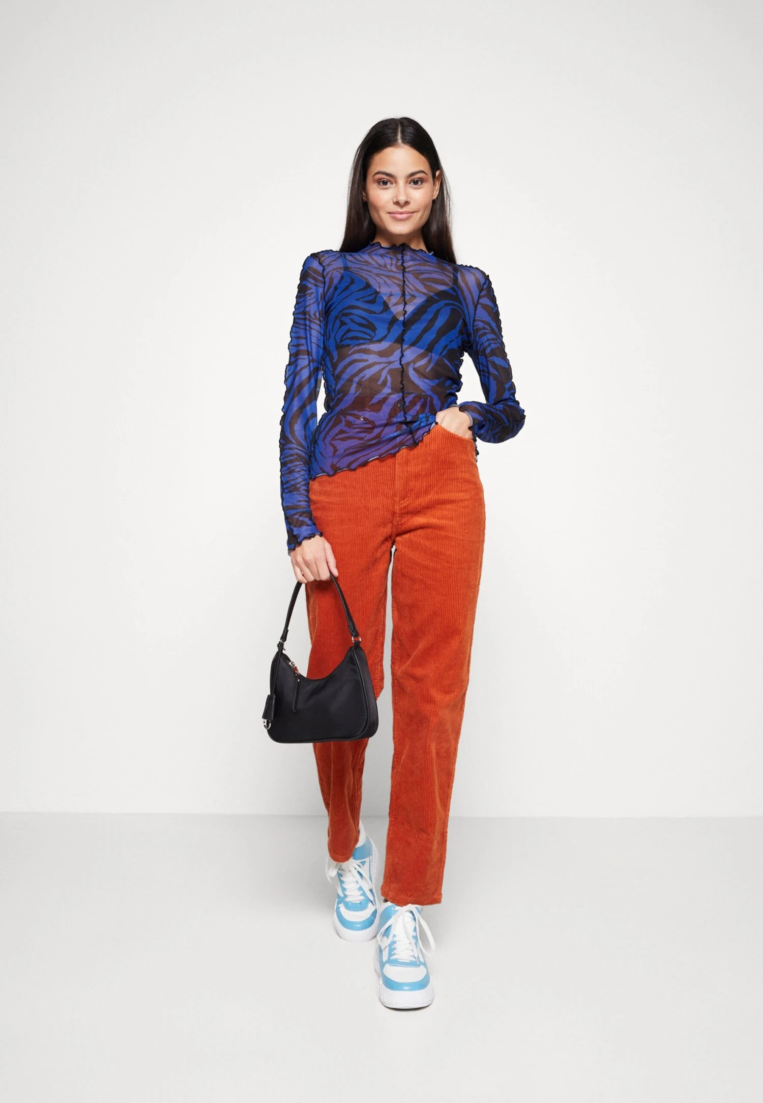 Monki Long Sleeved Top - Blue Bright/Zebzebra.Blue 4 Monki Long Sleeved Top - Blue Bright/Zebzebra.Blue - Image 2