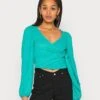 Monki Long Sleeved Top - Green Medium -Monki Store 690335697c6a4d23b35efce3a5a699e5