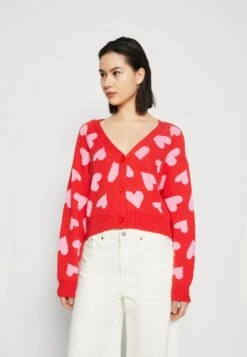 Monki Cardigan - Red/Pink