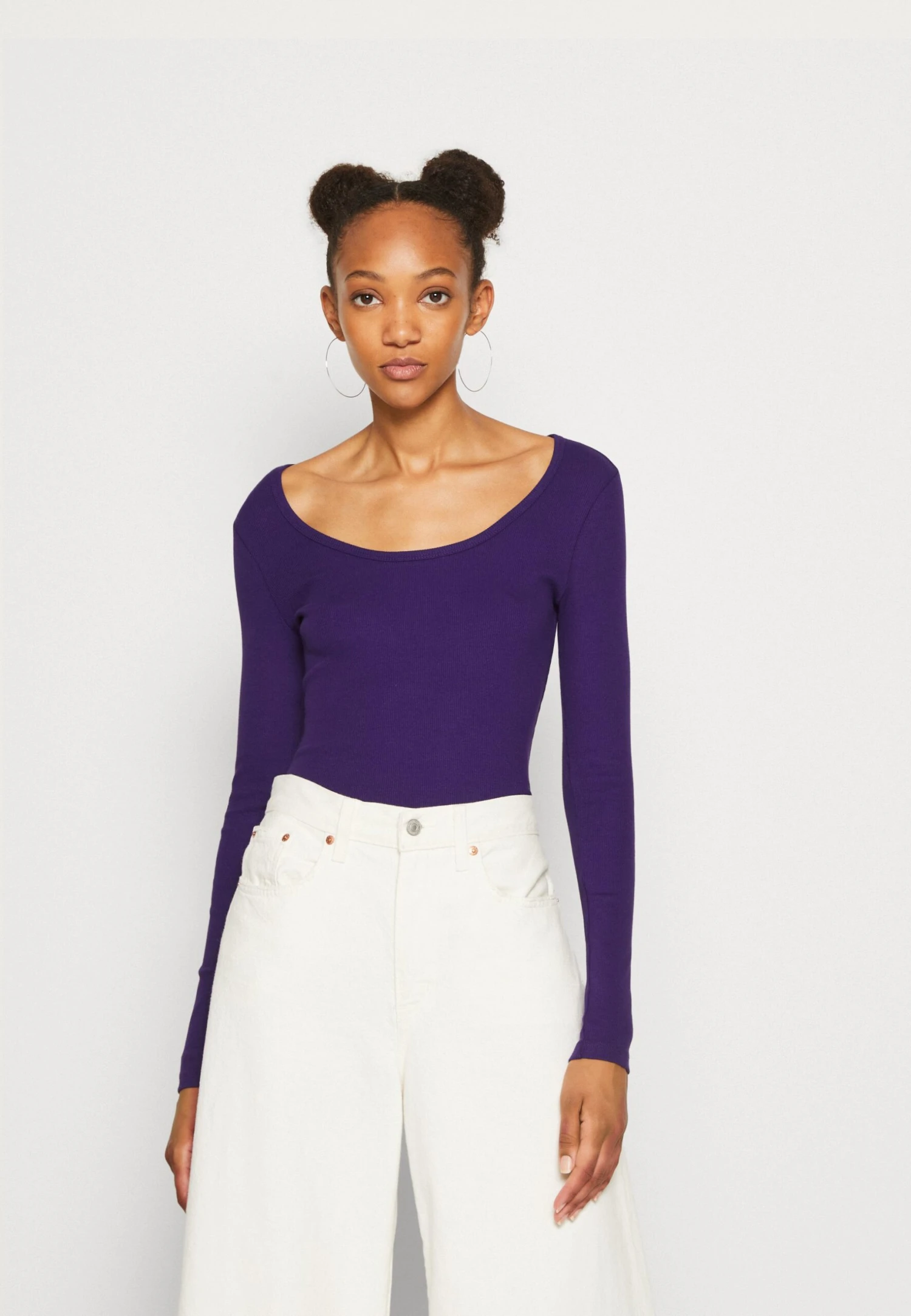Monki Long Sleeved Top - Dark Purple 3 Monki Long Sleeved Top - Dark Purple