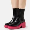 Monki Platform Ankle Boots - Black/Bright Pink 1 Monki Platform Ankle Boots - Black/Bright Pink -Monki Store 84350e5888f944fcb32cada923e8de0b