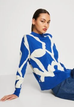 Monki Jumper - Blue/Offwhite -Monki Store 8aedad7dee5b4b3fb64d189759fac493