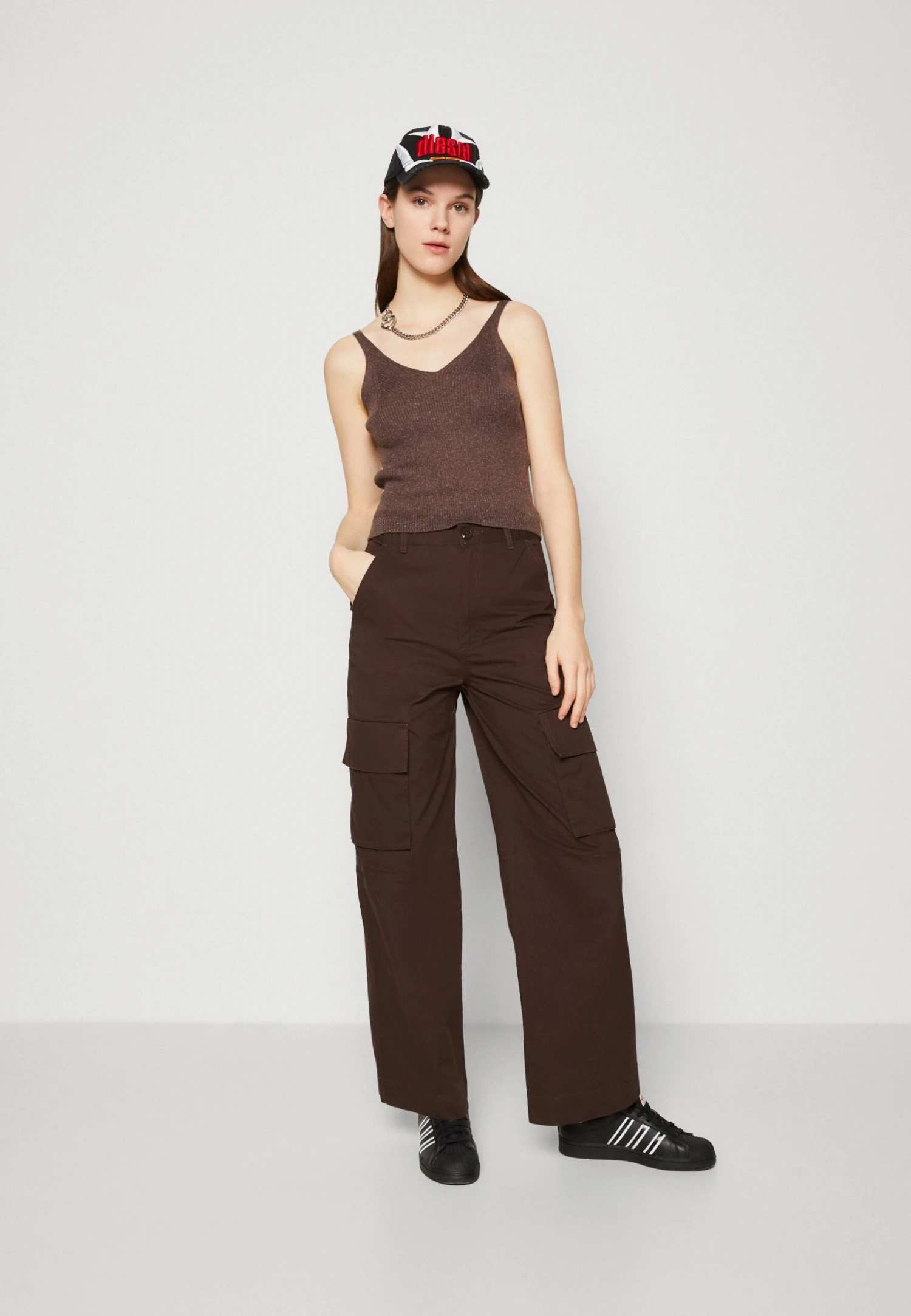Monki Cargo Trousers - Brown 4 Monki Cargo Trousers - Brown - Image 2