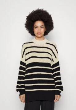 Monki Jumper - Black/Beige