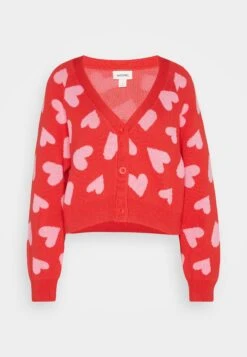 Monki Cardigan - Red/Pink -Monki Store 944141fe7ee8460f8783404834cdf15a