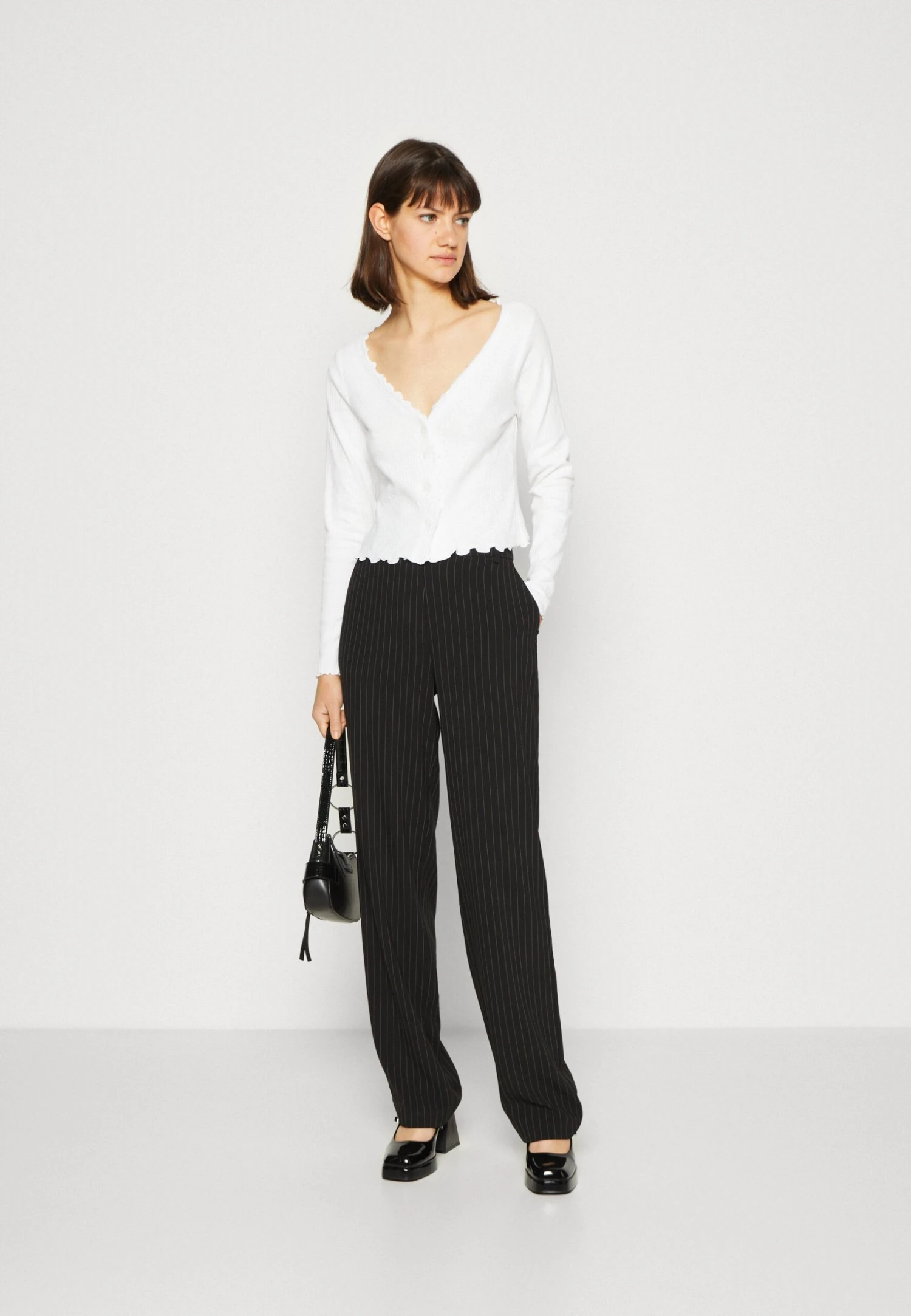 Monki Long Sleeved Top - White 4 Monki Long Sleeved Top - White - Image 2