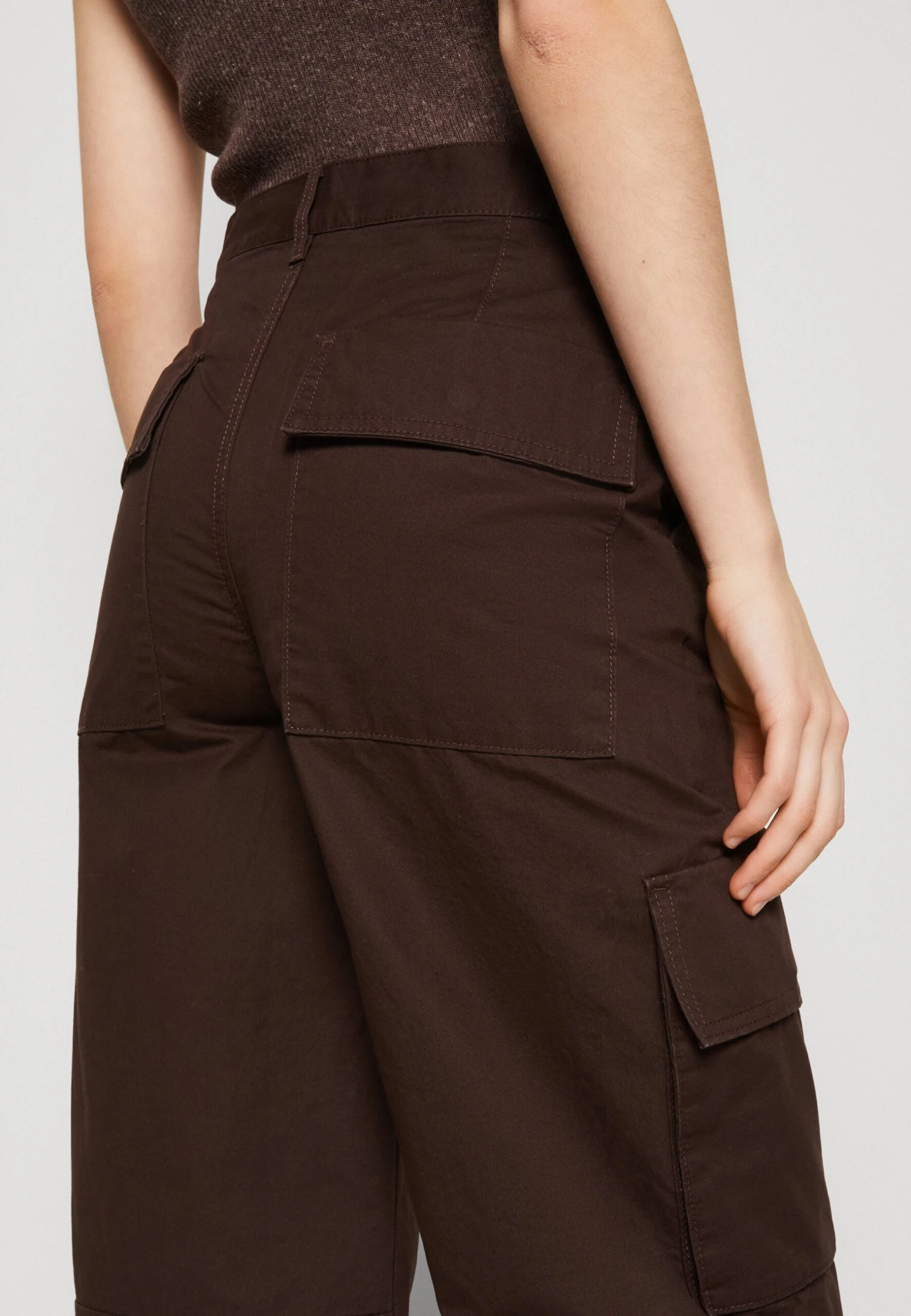 Monki Cargo Trousers - Brown 8 Monki Cargo Trousers - Brown - Image 6