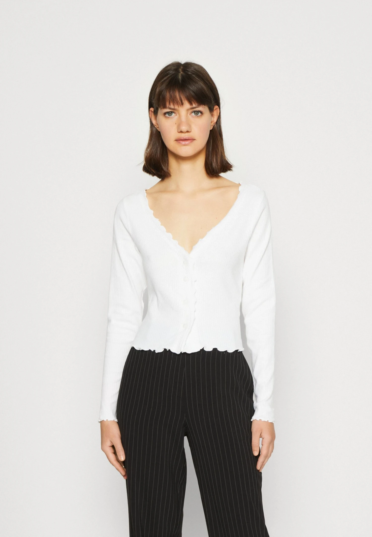 Monki Long Sleeved Top - White 3 Monki Long Sleeved Top - White