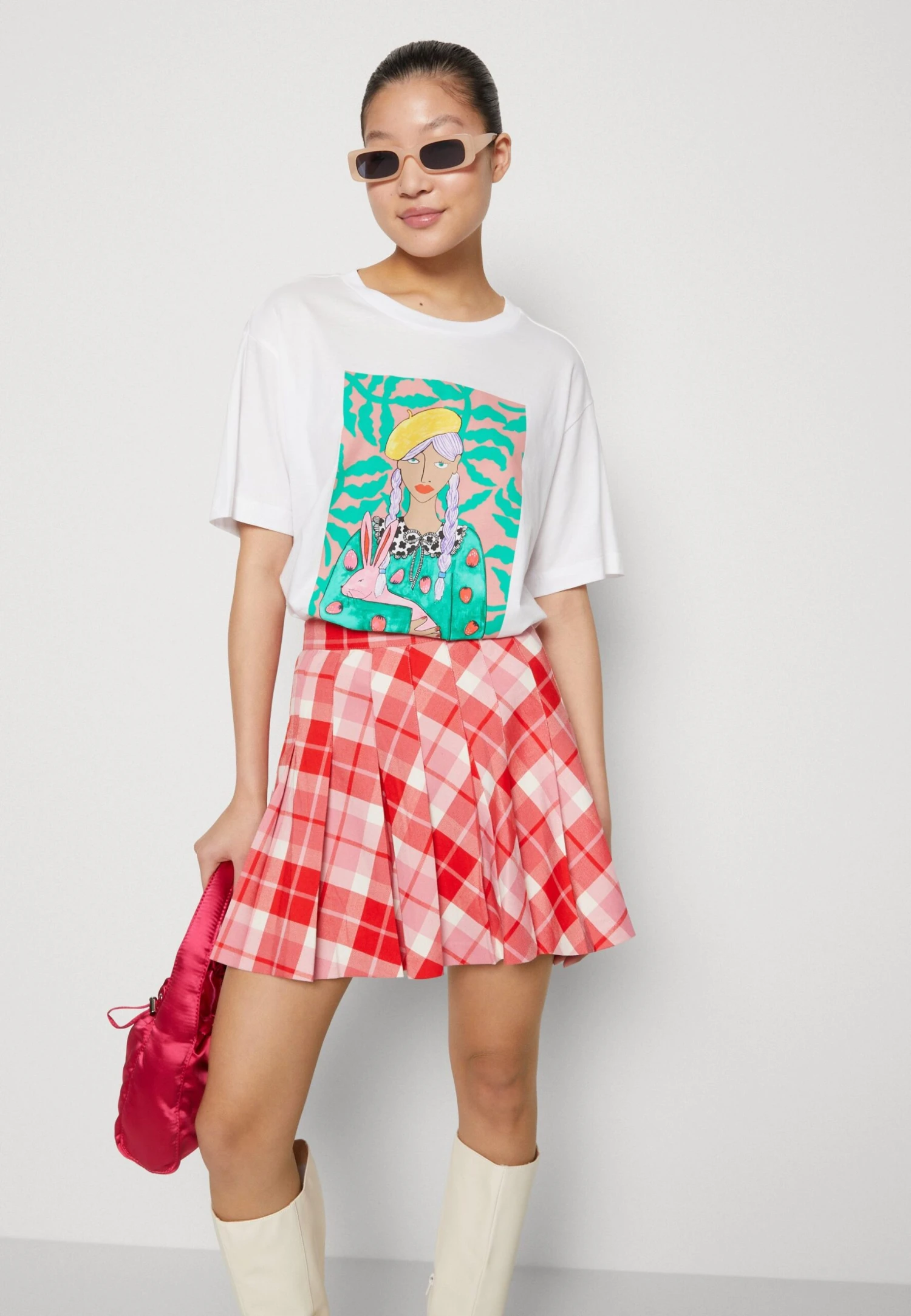 Monki Print T-Shirt - White Light 6 Monki Print T-Shirt - White Light - Image 4