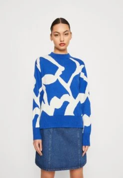 Monki Jumper - Blue/Offwhite