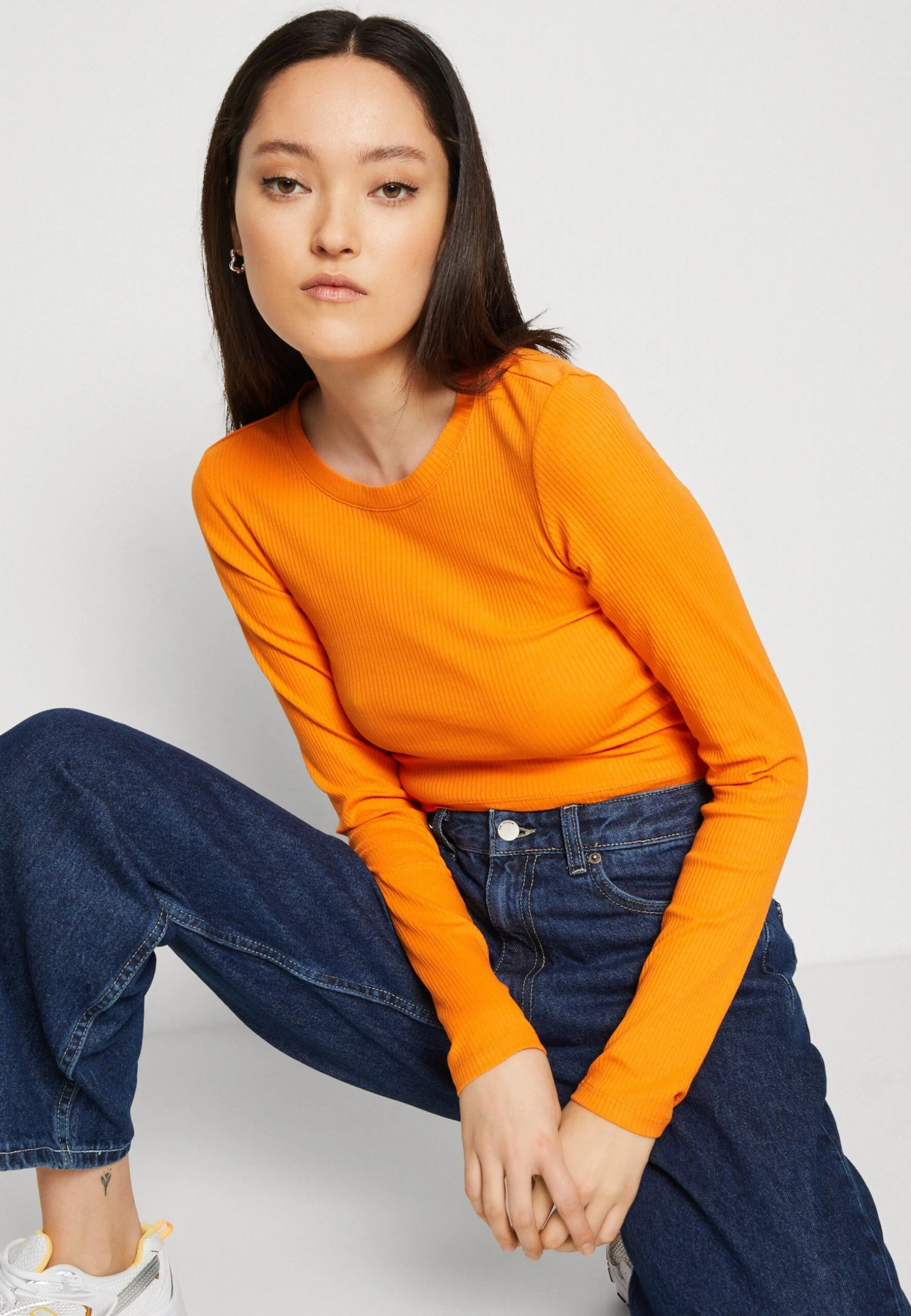 Monki Long Sleeved Top - Orange 6 Monki Long Sleeved Top - Orange - Image 4