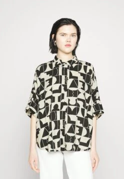 Monki Button-Down Blouse - Beige Dusty Light