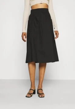 Monki A-Line Skirt - Black Dark