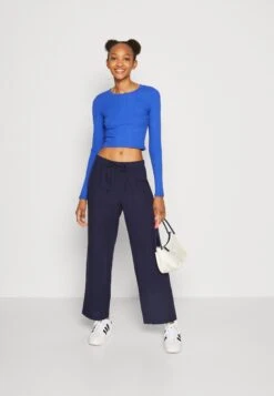 Monki Long Sleeved Top - Blue -Monki Store c80f336aea00438384d9acf46d53b686