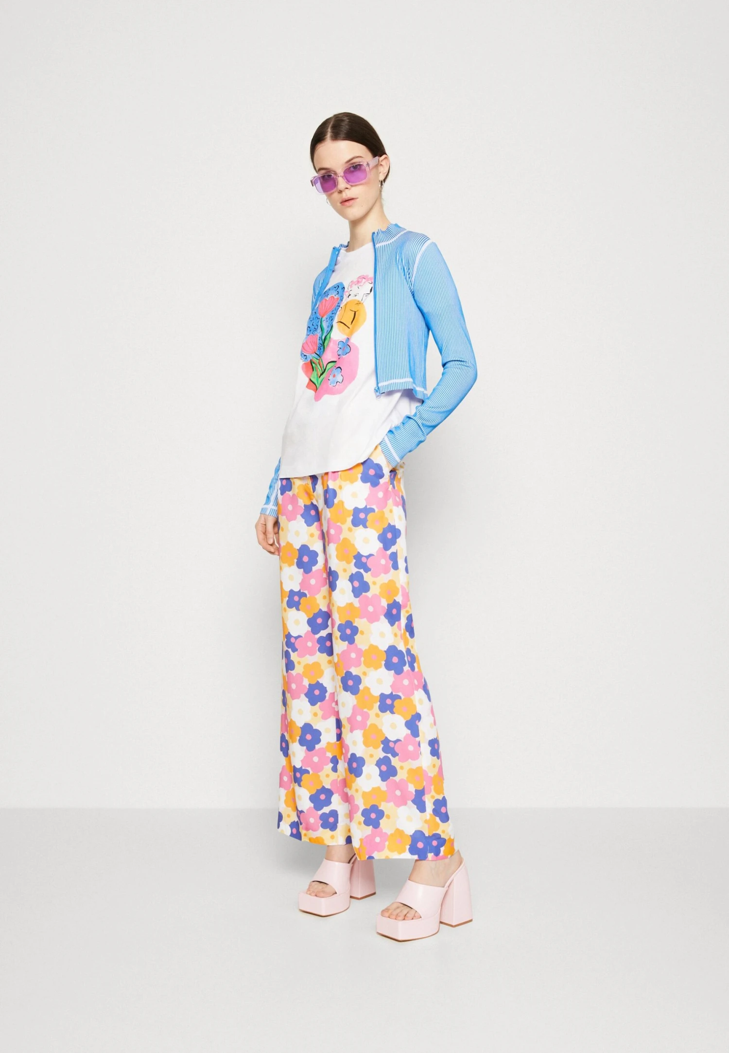 Monki Trousers - Multi-Coloured 4 Monki Trousers - Multi-Coloured - Image 2