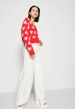 Monki Cardigan - Red/Pink -Monki Store da49319e16264dd4bfad3a6780cb997c