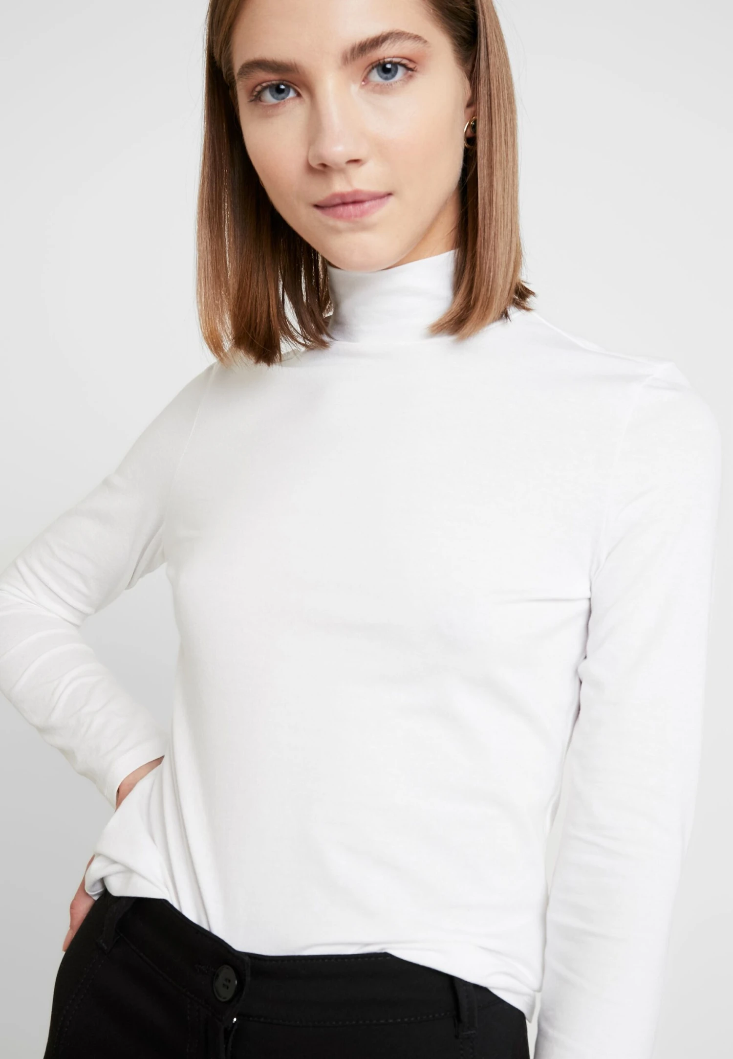 Monki Vanja Top Urgent - Long Sleeved Top - White Light Solid White 7 Monki Vanja Top Urgent - Long Sleeved Top - White Light Solid White - Image 5