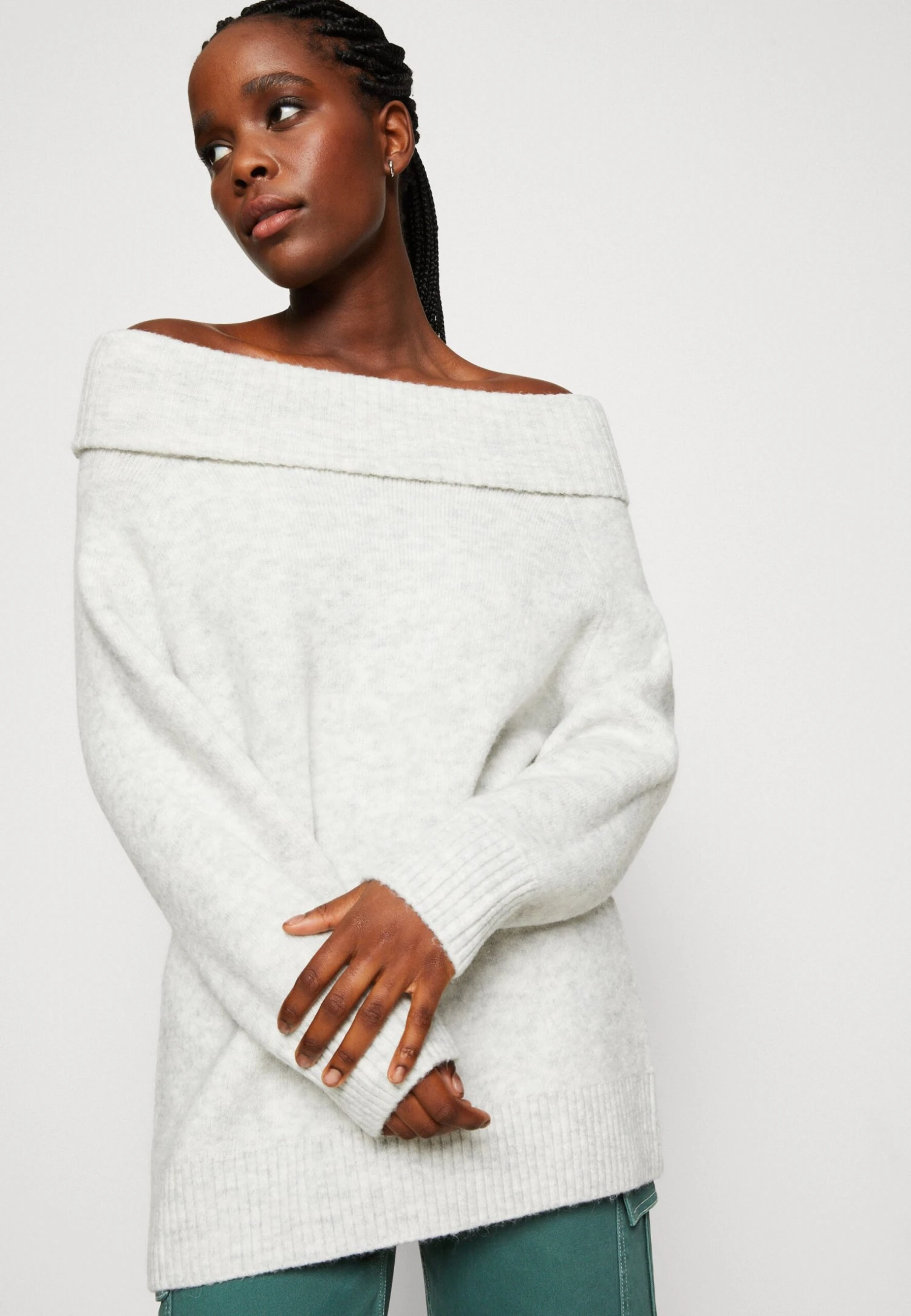 Monki Jumper - Grey Medium Dusty 6 Monki Jumper - Grey Medium Dusty - Image 4