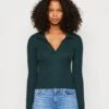 Monki Long Sleeved Top - Green -Monki Store f69f01c4a7324fe4b7184251149ee447