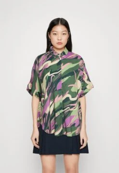 Monki Button-Down Blouse - Green
